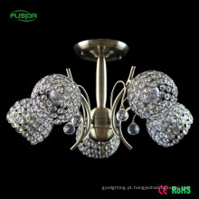 Bola de cristal europeu decorativo que entrega a luz do teto do candelabro para o repouso